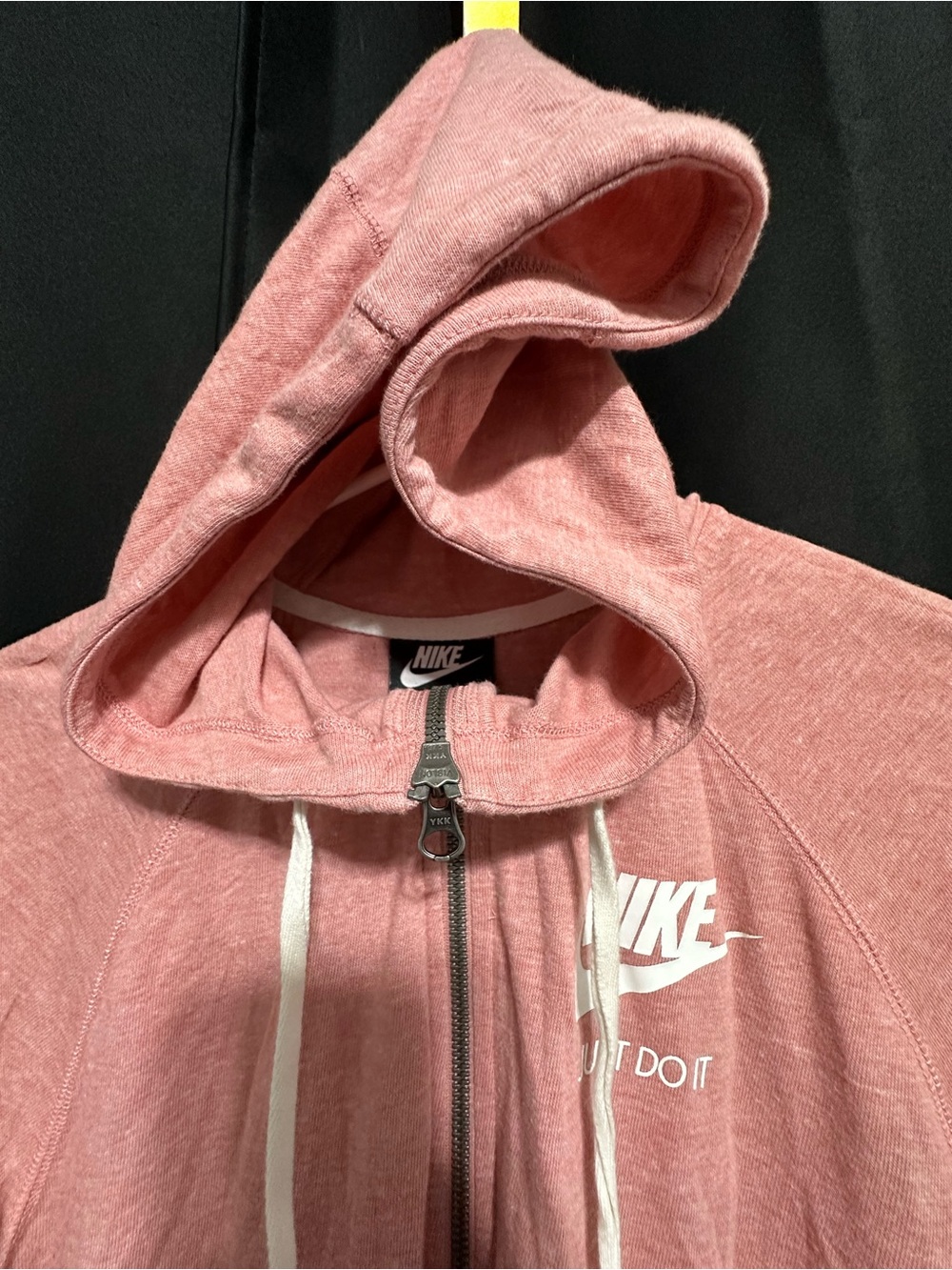 Nike Sportswear Gym Vintage Full-Zip Hoodie Pink Medium - Picture 5 of 9